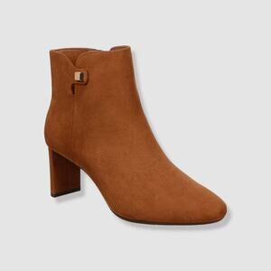 Alfani Women's Hardware Accent Padded Paam Almond Dress Booties, Brown Size 5M